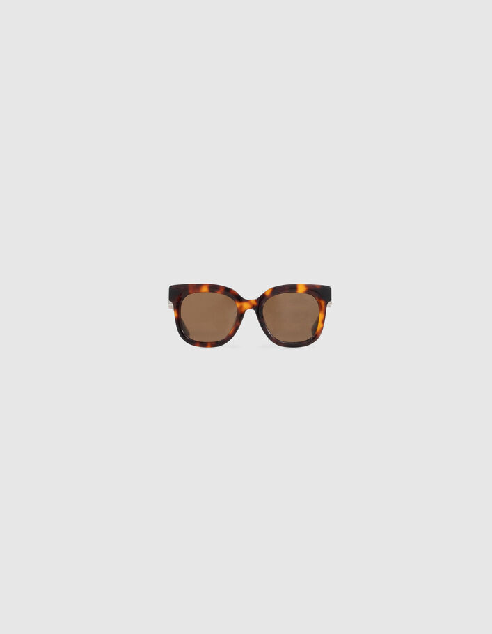 Lunettes solaires miel style oversize papillon Femme