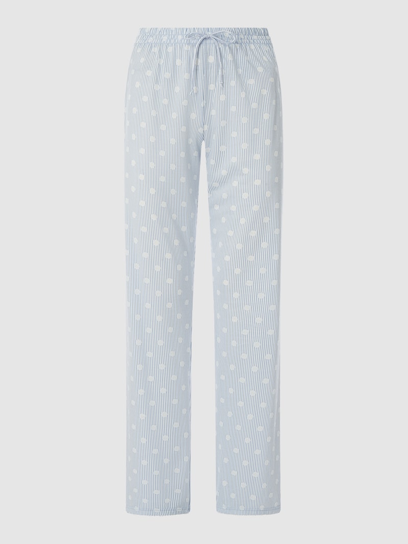 Pyjama-Hose aus Baumwoll-Lyocell-Mix in bleu