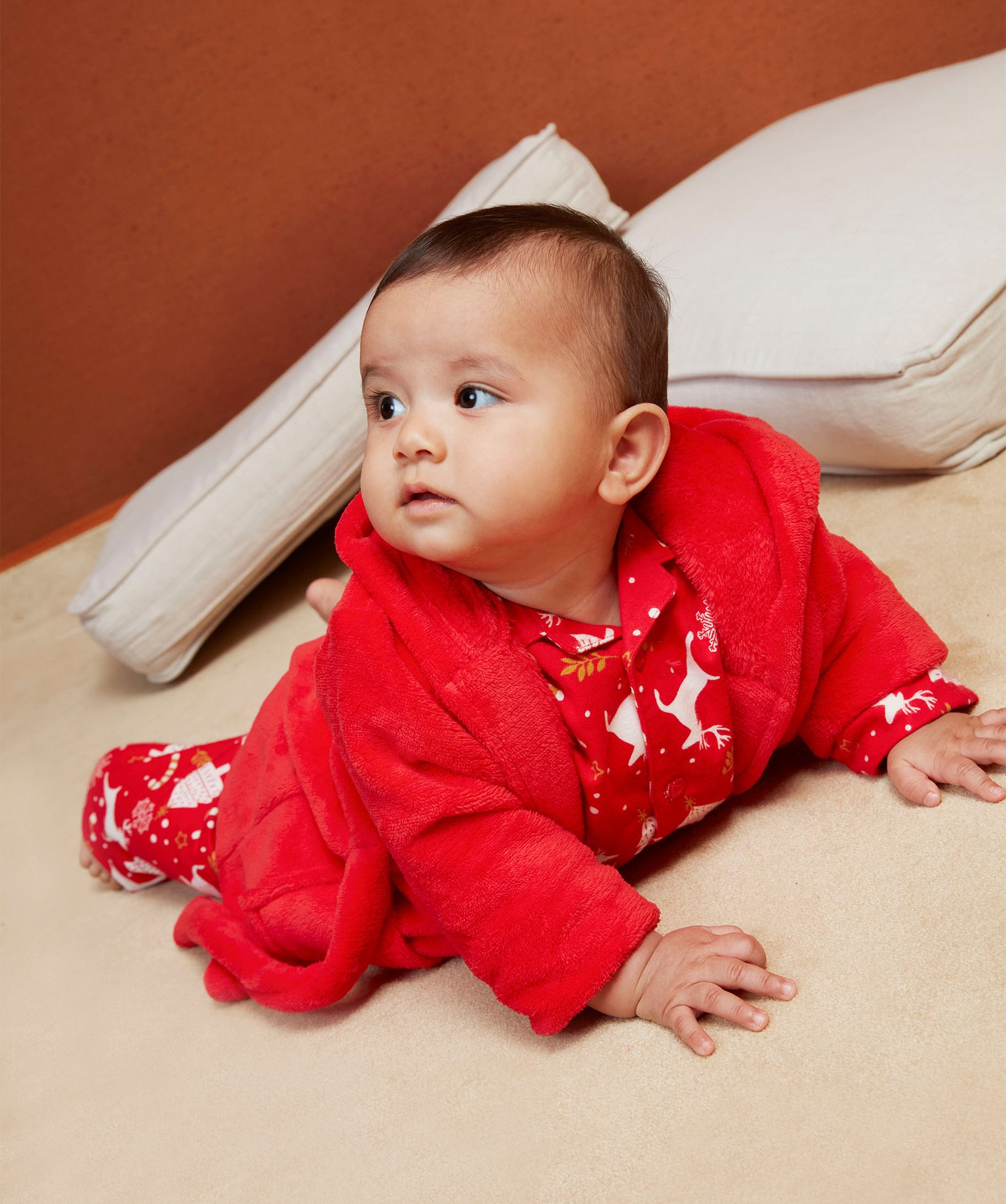 Ensemble pyjama bébé spécial Nol (3 pièces) rouge | GEMO