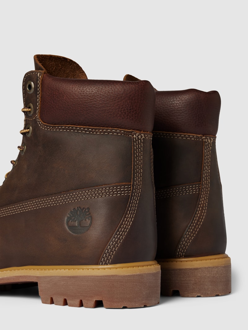Boots aus echtem Leder Modell 'HERITAGE' in dunkelbraun