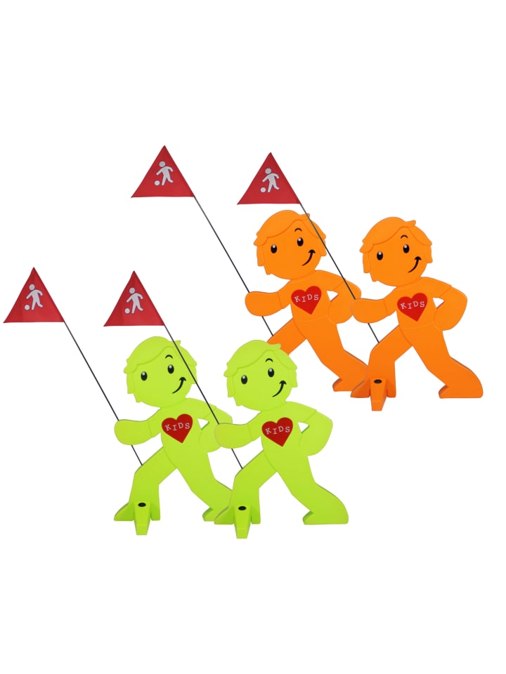 StreetBuddy StreetBuddy Warnfigur für Kindersicherheit in Grün und Orange, 4-er Pack günstig kaufen onesize