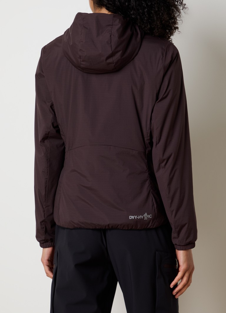 Giacca softshell Moncler Mietres con cappuccio e logo