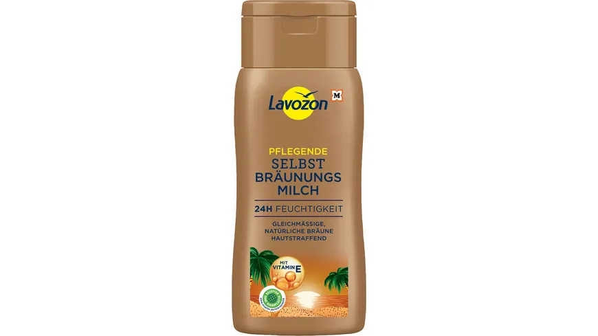LAVOZON pflegende Selbstbräunungsmilch ohne Mikroplastik 200 ml