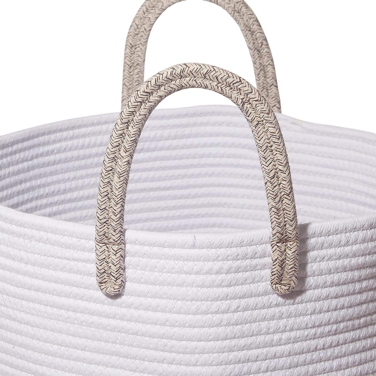 GREELUE Wäschekorb Wäschekorb mit Henkel 58L, Spielzeug Aufbewahrung, Aufbewahrungsbox, Wäschesammler Groß, Aufbewahrungskorb Kinderzimmer,D 38 x H 50 CM