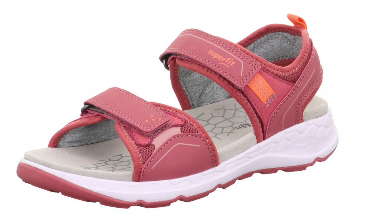 CRISS CROSS - Pink/OrangeSandale mit Klettverschluss
