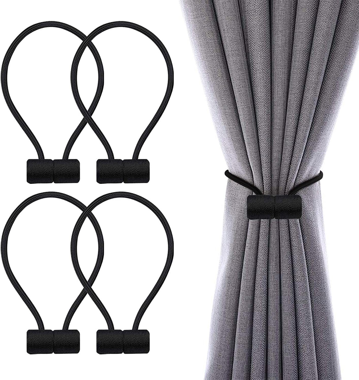 Dekoklammer für Raffhalter 4 Stück Magnetische Gardinen Raffhalter, SCOHOME, (1 satz, 4-tlg., für Gardinenklammern Vorhänge Zuhause, Büro, Dekoration), Gardinen Halter mit Magneten, Vorhang Halter Raffhalter