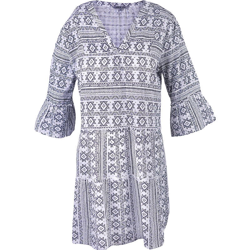 Kjole str S-XXL marine Aztec