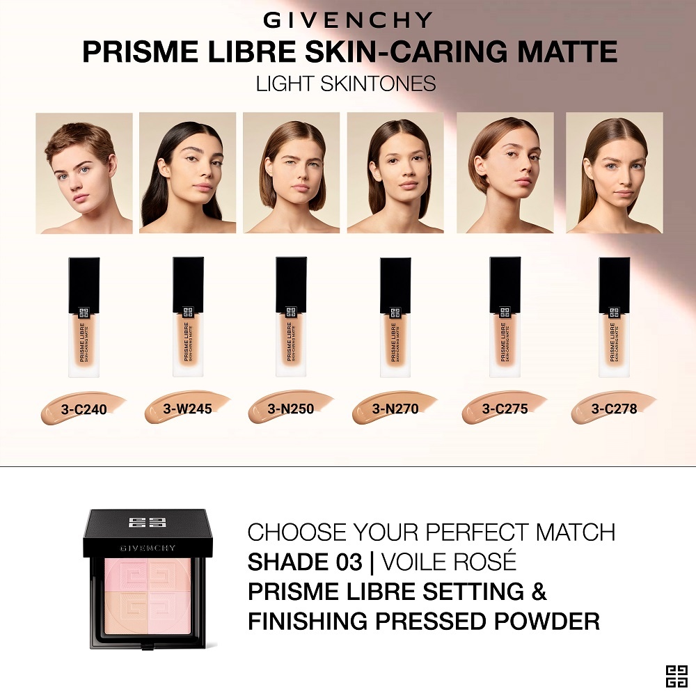 Givenchy PRISME LIBRE SKIN-CARING MATTE Fond de teint fini mat lumineux