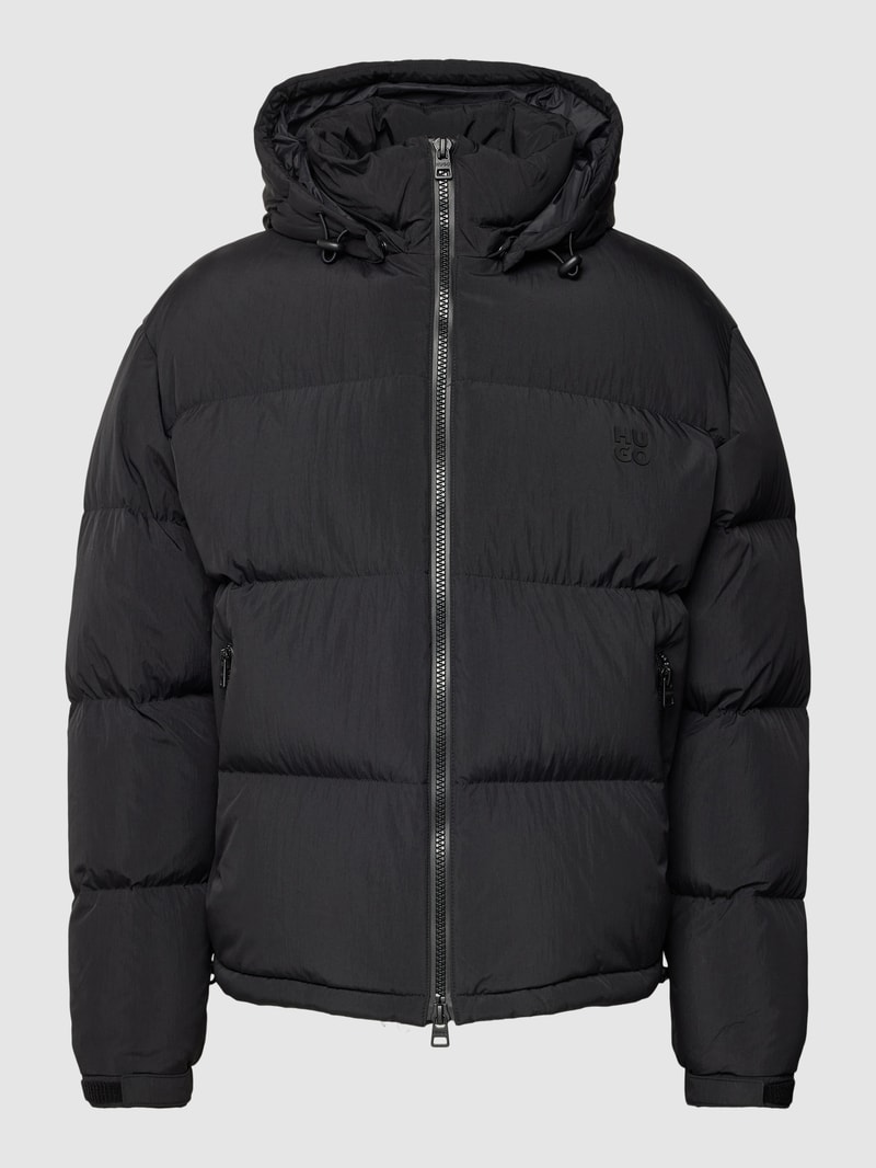 Daunenjacke mit Reißverschluss Modell 'BIRONTO' in schwarz