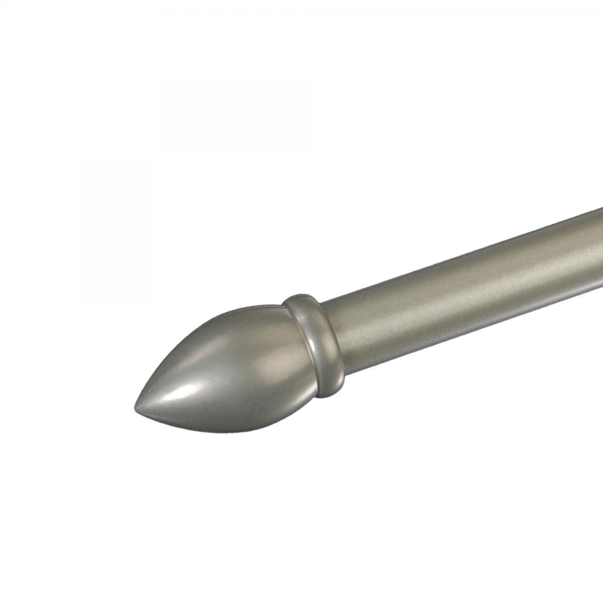 Bella Casa Endstück Mush für Gardinenstangen ø 20 mm, silbermatt, 1 Stück