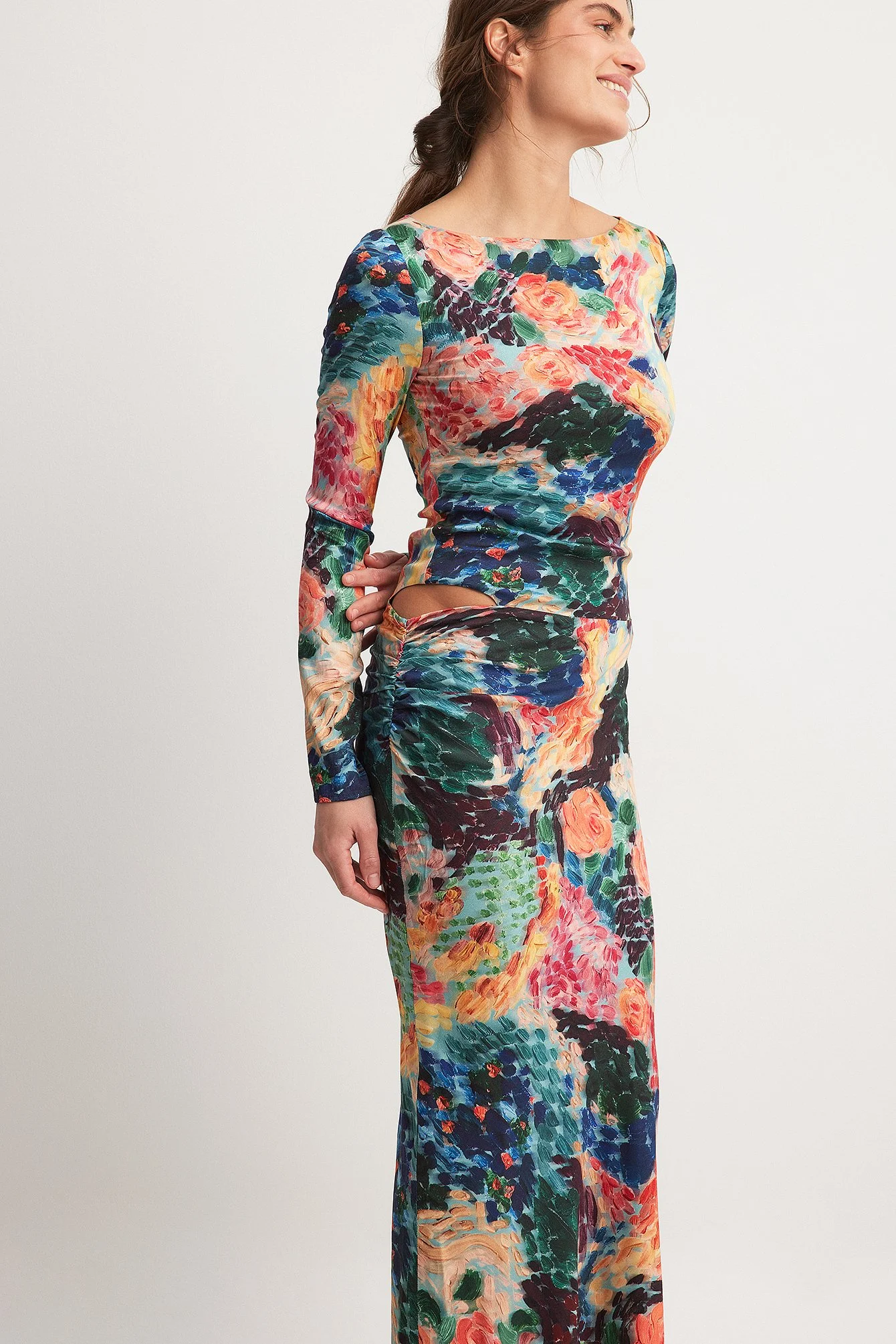 Water Lily Print Dress