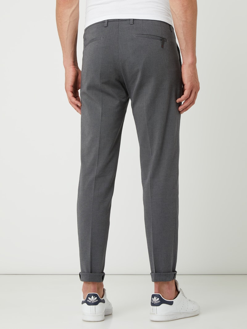 Slim Fit Stoffhose mit Stretch-Anteil Modell 'CiBrody' in dunkelgrau meliert