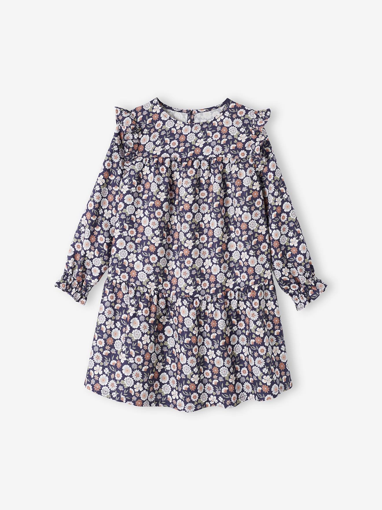Vertbaudet Mädchen Volantkleid Oeko-Tex - wollweiß