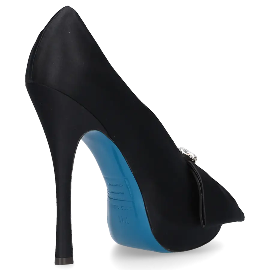 Dsquared2 - Peeptoes Kalbsleder Satin Kristallverzierung schwarz - schwarz