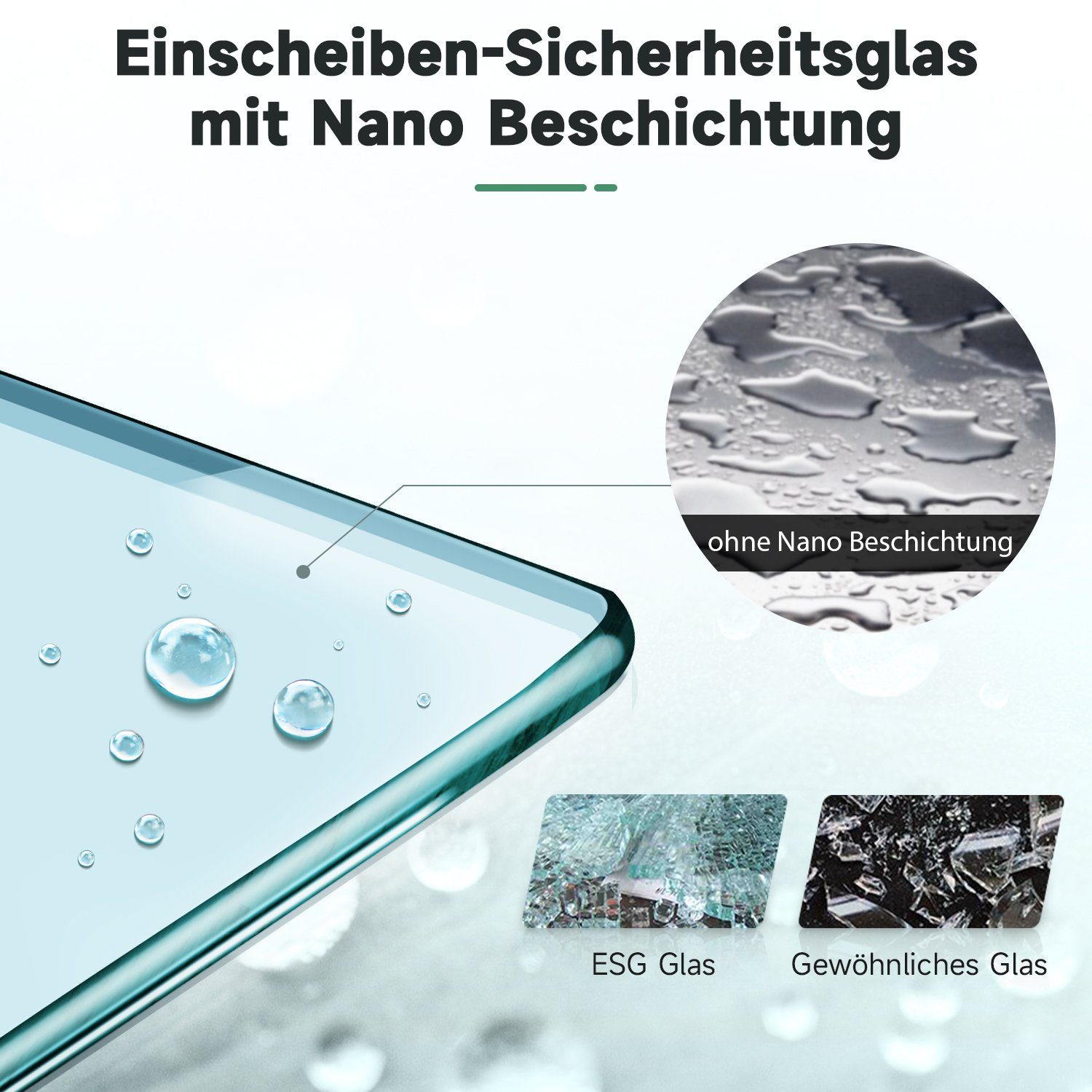 SONNI Badewannenaufsatz Duschabtrennung für Badewanne Faltbar 80x140cm,Dusche,NANO Glas ESG, Einscheibensicherheitsglas mit Nano Beschichtung, für Badezimmer, faltbar, Schwarzem Gitterdesign