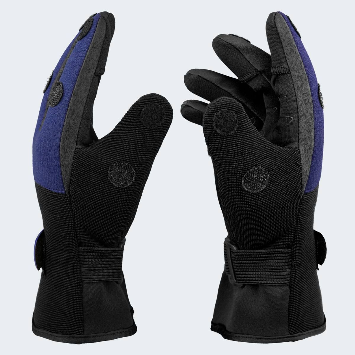 Arapaima Fishing Equipment NavyBlack Neopren Angelhandschuhe