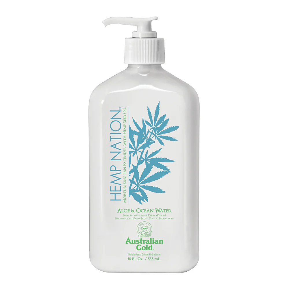 Crema corporal hidratante para después del sol con aloe vera y agua de mar de Hemp Nation