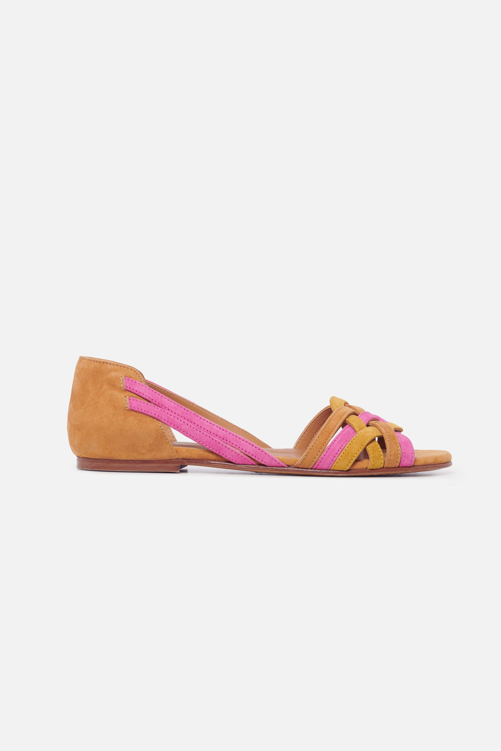 accessoire chaussure 100% cuir marron cognac femme