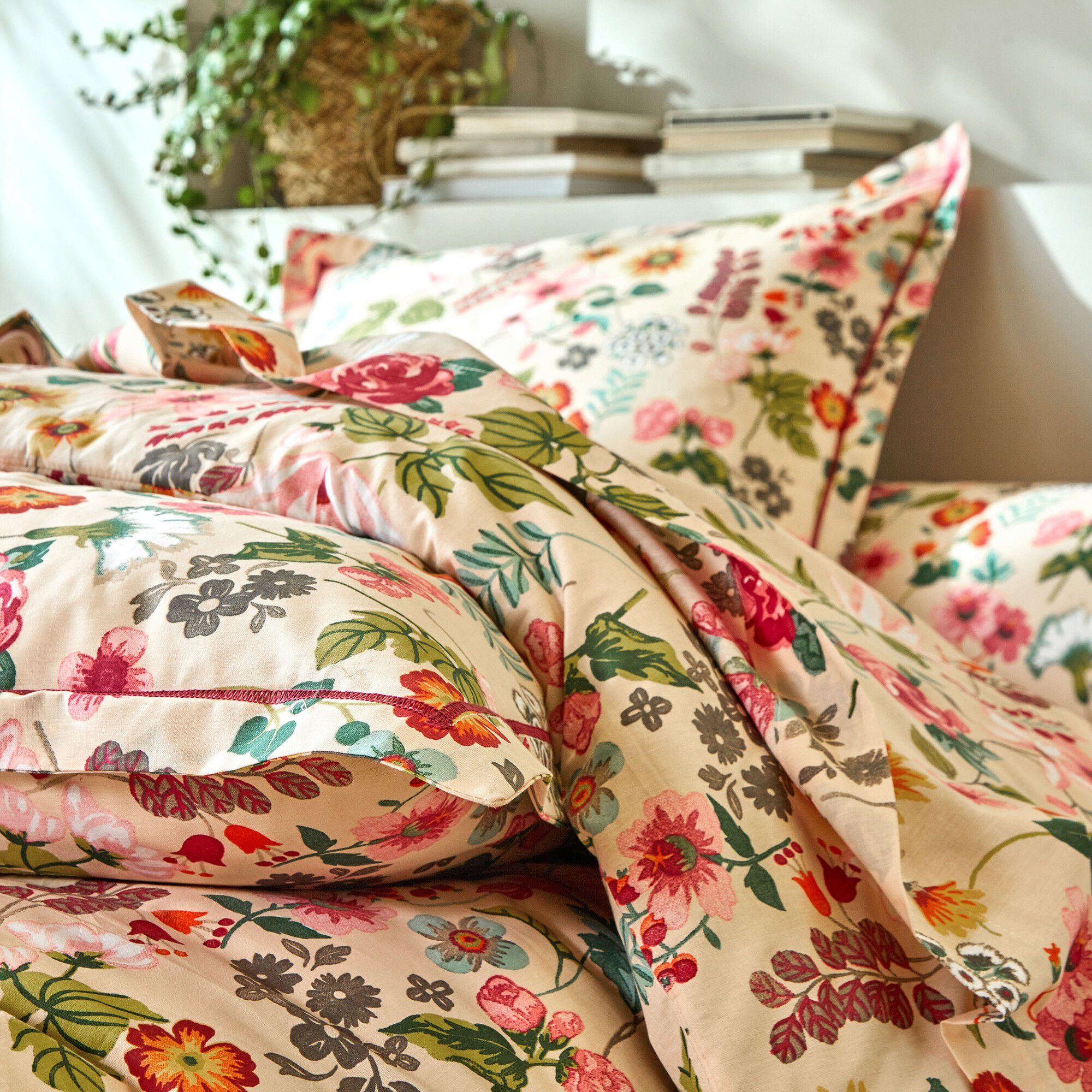 Linge de lit Kelly en coton imprimé floral