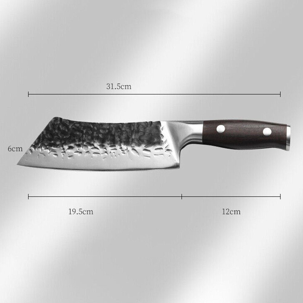 KingLux Hackmesser Handgeschmiedet Küchenmesser Metzger Ausbeinmesser Fleischermesser
