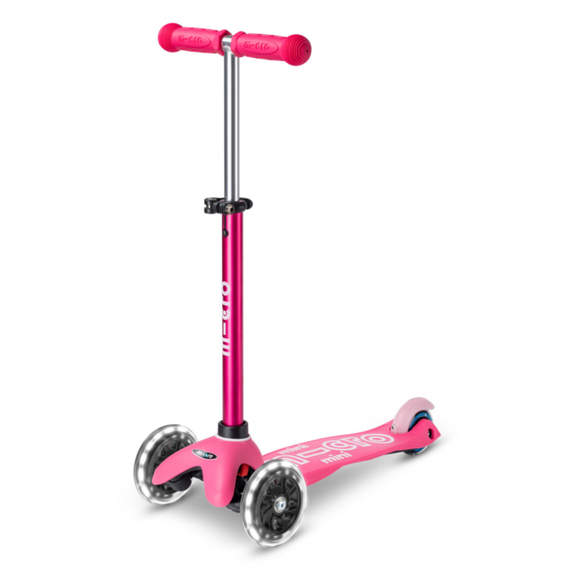 Trottinette 3 Roues LED -Mini Micro Deluxe Rose Led