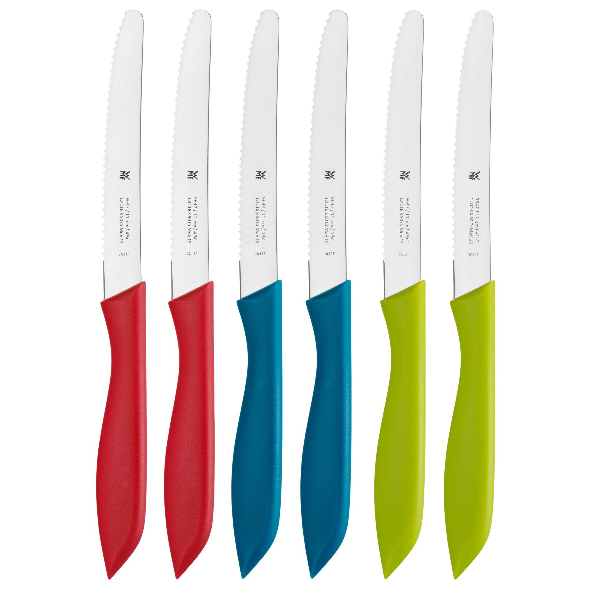 WMF Messer-Set Küchenmesser (Set, 6-tlg), mit Doppelwellenschliff
