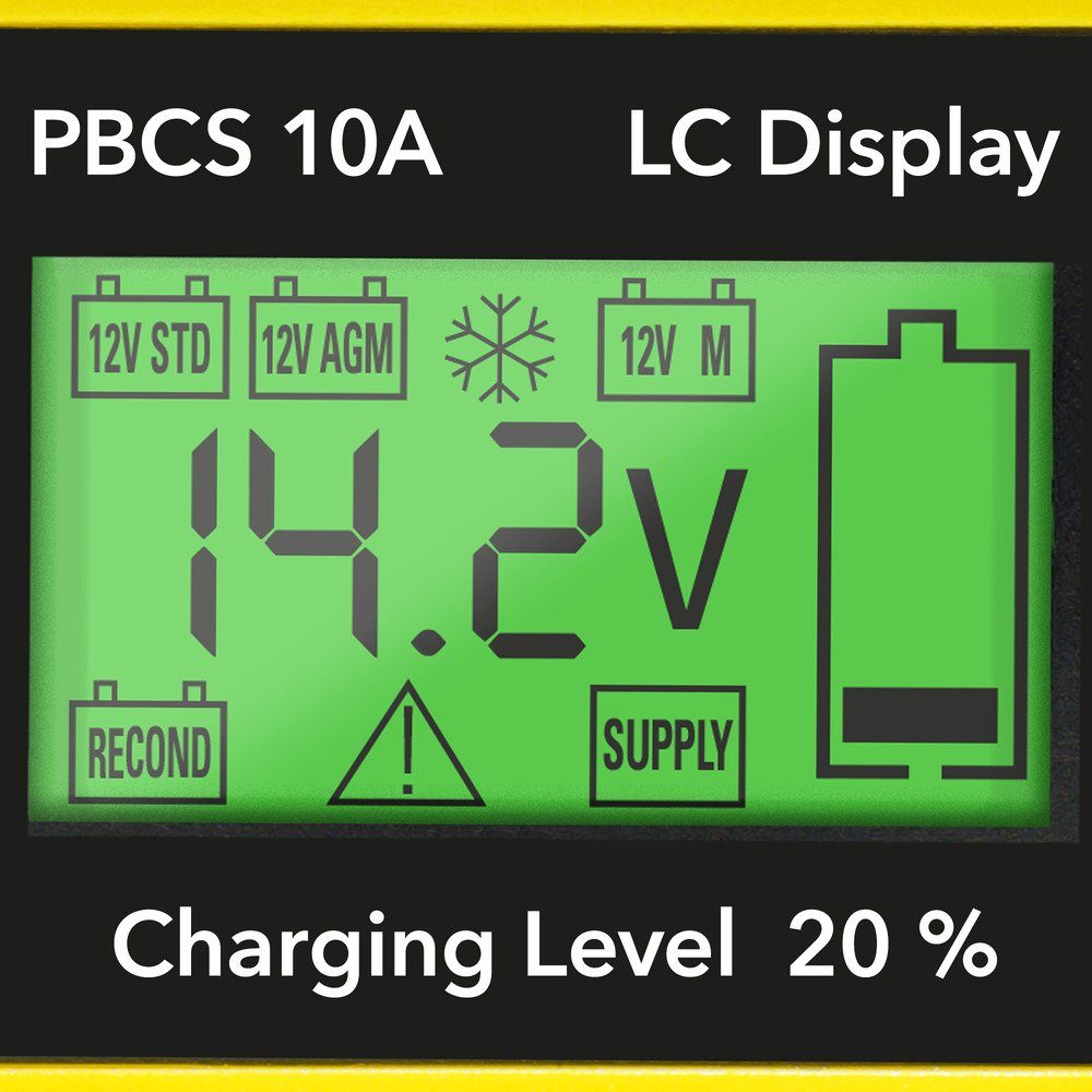 TROTEC PBCS 10A, Universal-Ladegerät Autobatterie-Ladegerät (Winterlademodus)