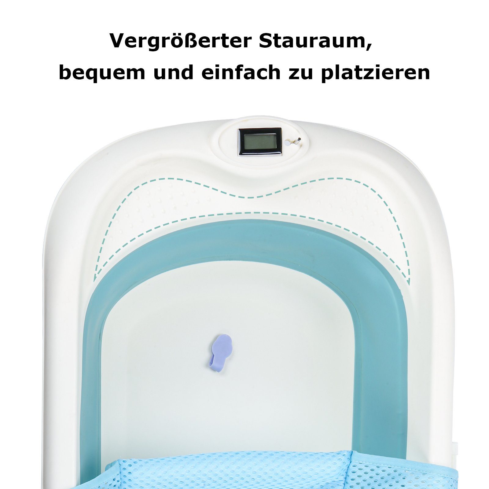 Yakimz Babybadewanne Baby Badewanne Tragbare Faltbare mit Sicherheitsnetz Grün Babywanne
