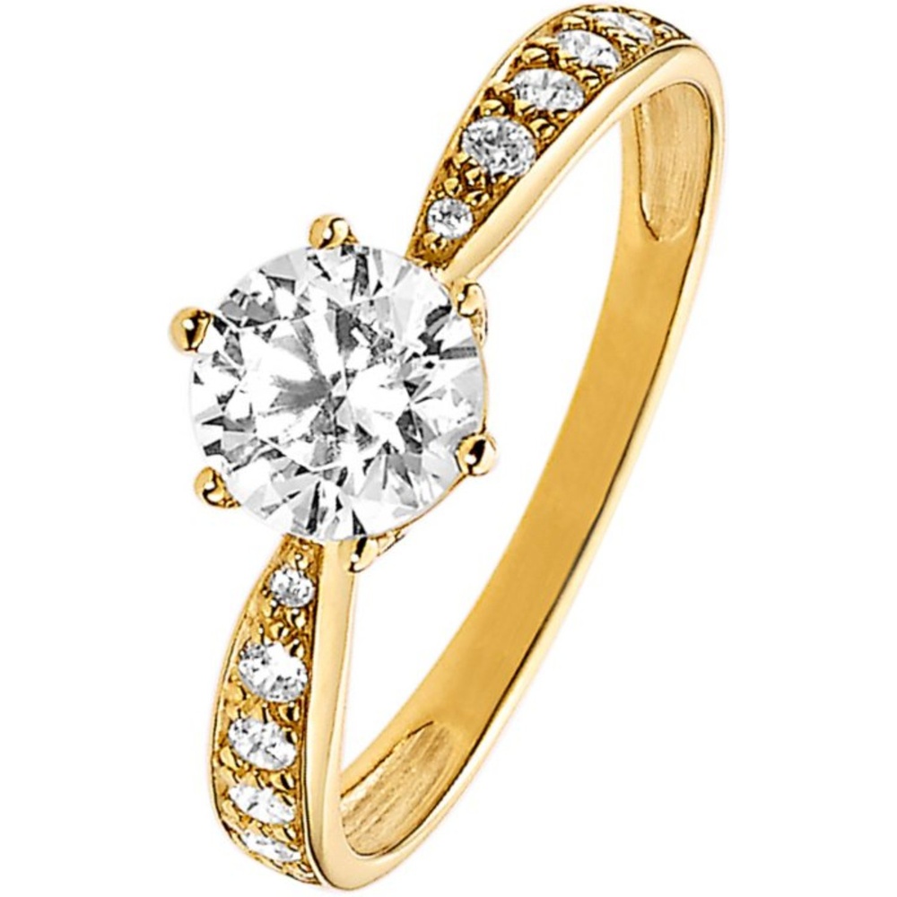 FAVS Bague pour femme 375 Or jaune or jaune Bague