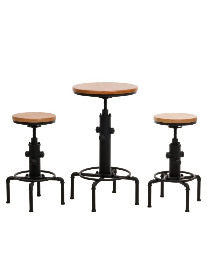 MCW Set Bartisch   2x Barhocker N23, Natur günstig kaufen onesize