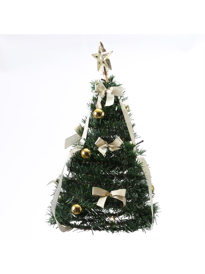 MARELIDA LED Mini Weihnachtsbaum dekoriert beleuchtet H: 50,5cm in grün günstig kaufen onesize