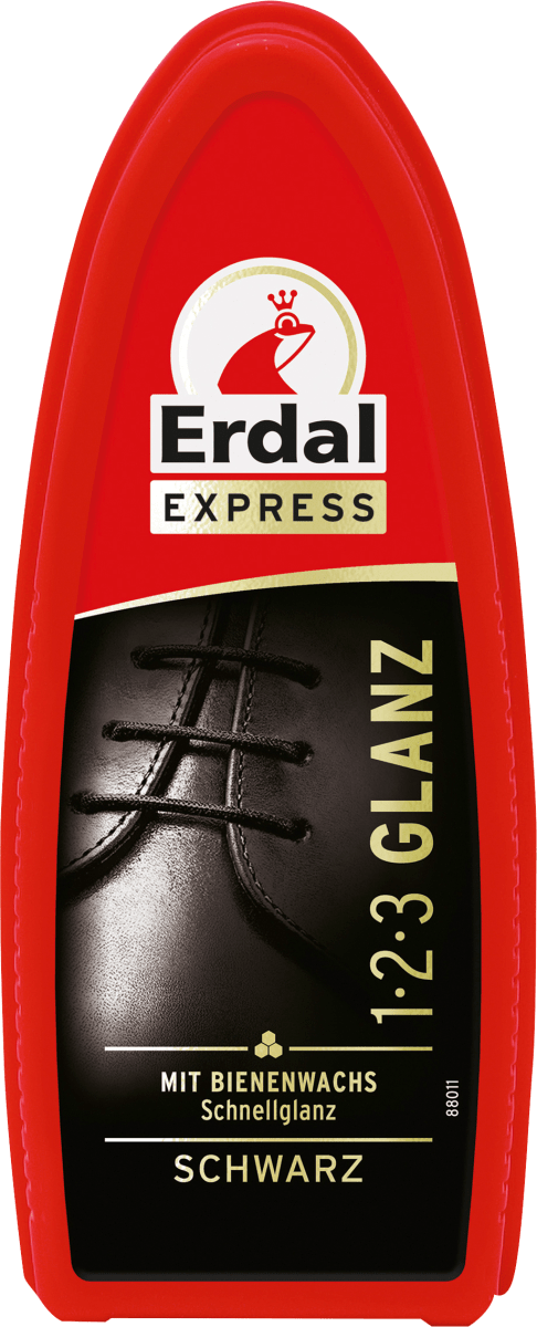 Schuhcreme Schuhschwamm Express 1-2-3 Glanz Schwarz, 1 St