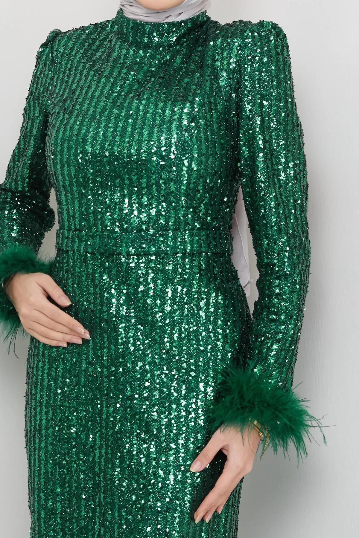 Olcay  Abendkleid - Grün - Lang