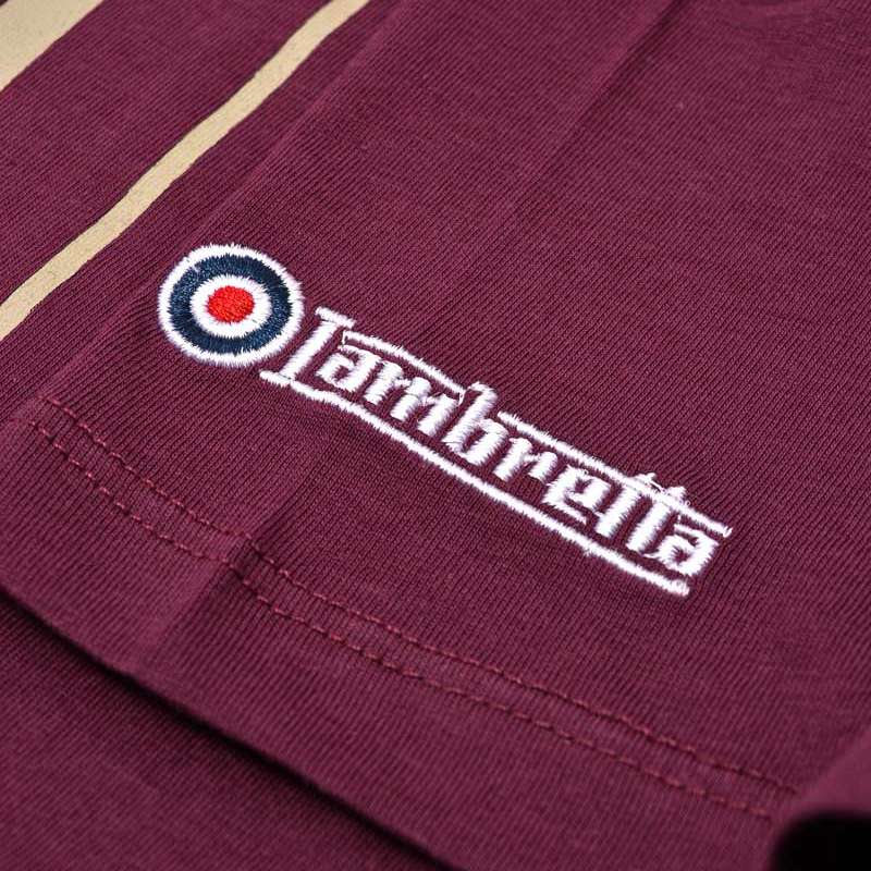 Lambretta Logo Stripe Herren T-Shirt SS5266-GRAPE