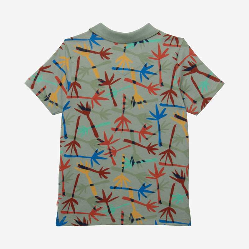 Polo garçon camo palmes vert Catimini
