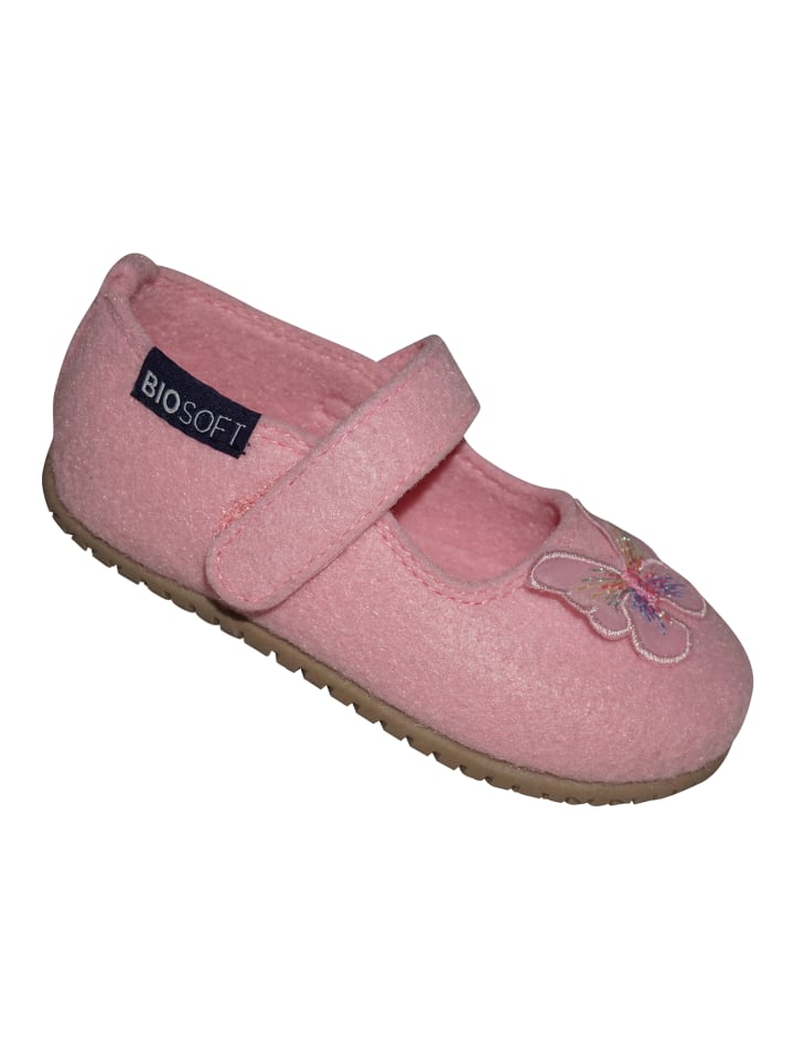BIOSOFT Hausschuhe Butterfly in Rose günstig kaufen
