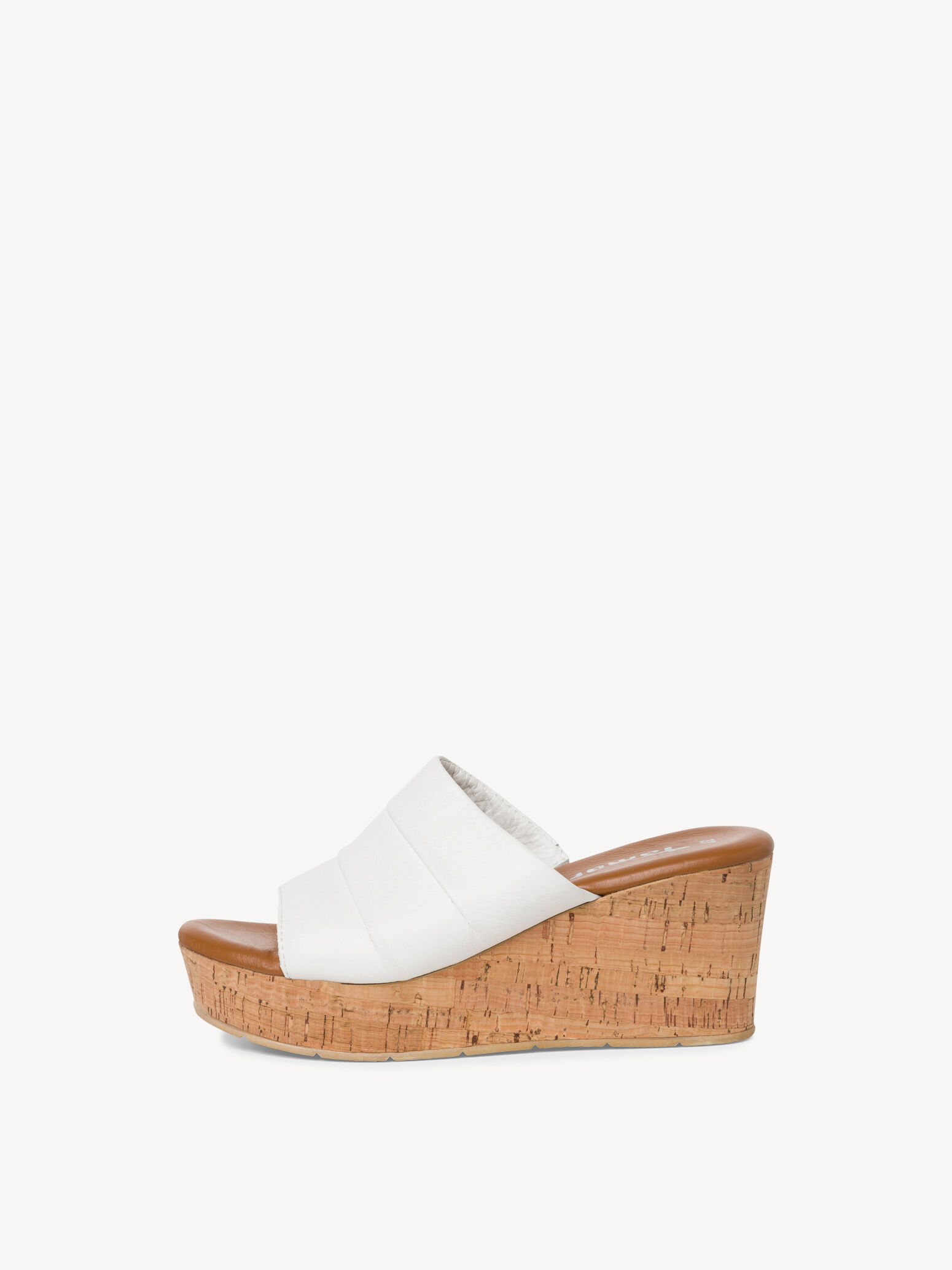 Mule en cuir - blanc
