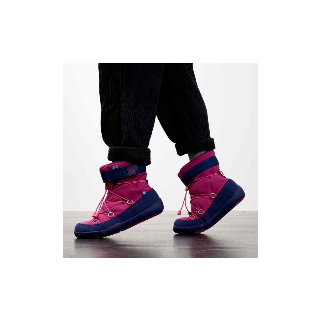 Affenzahn Schneestiefel Vegan Snowy Flamingo Pink Winterbarfußschuhe