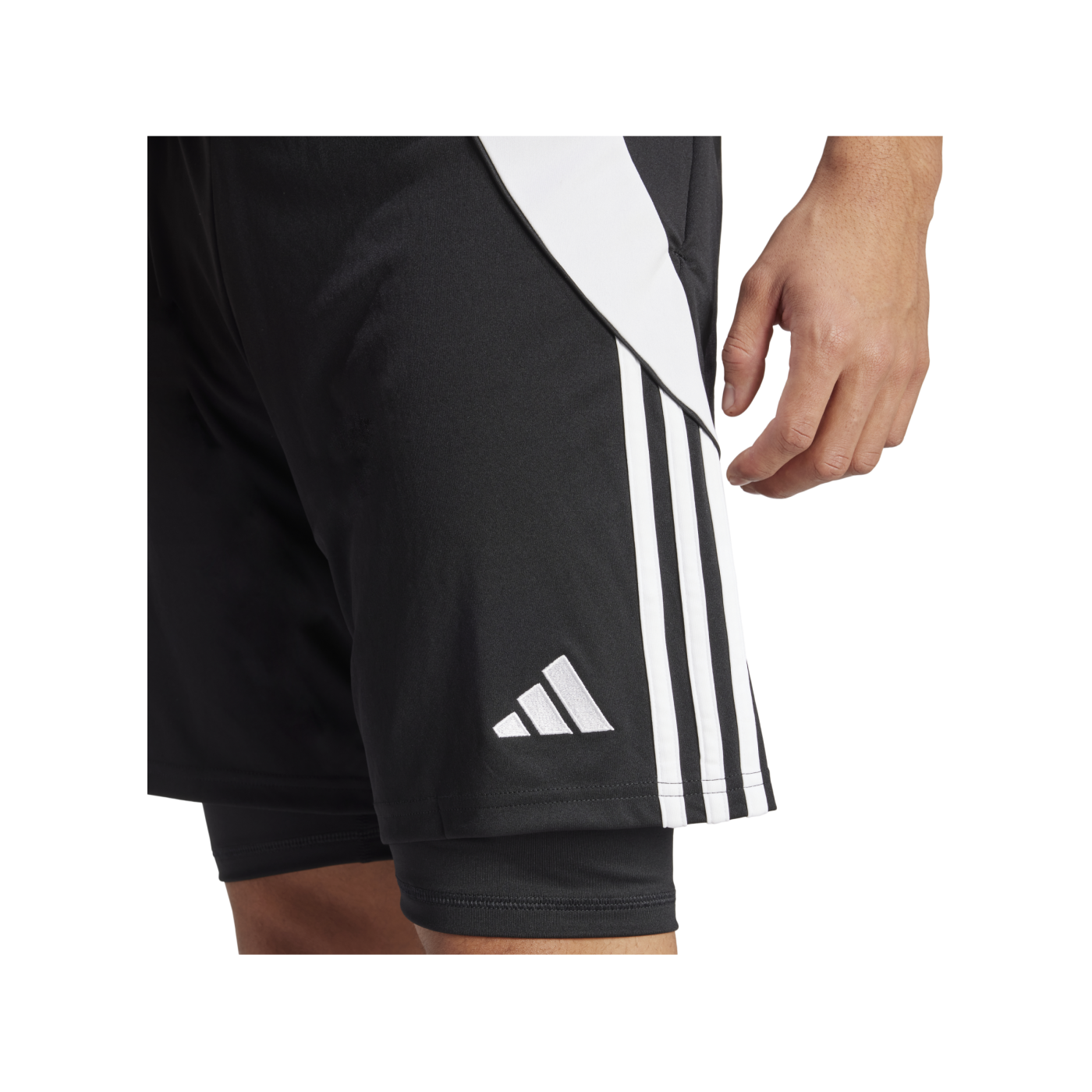 adidas Tiro 24 2in1 Short Schwarz Weiss
