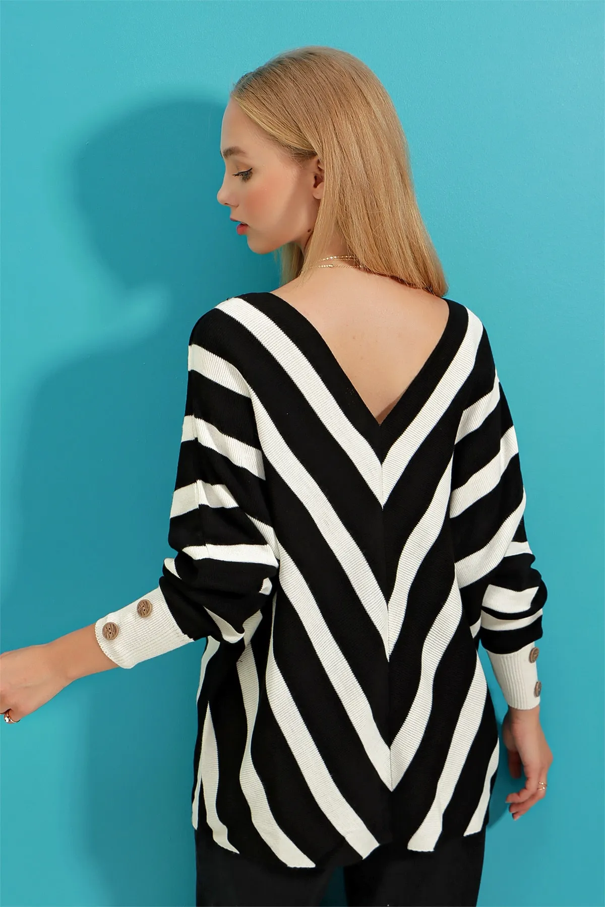 Trend Alaçatı Stili  Pullover - Schwarz - Regular Fit