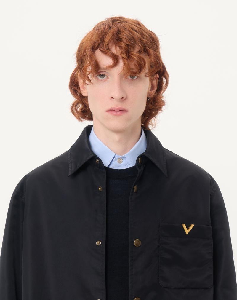 Valentino Nylon Skjortejakke Med Vgold