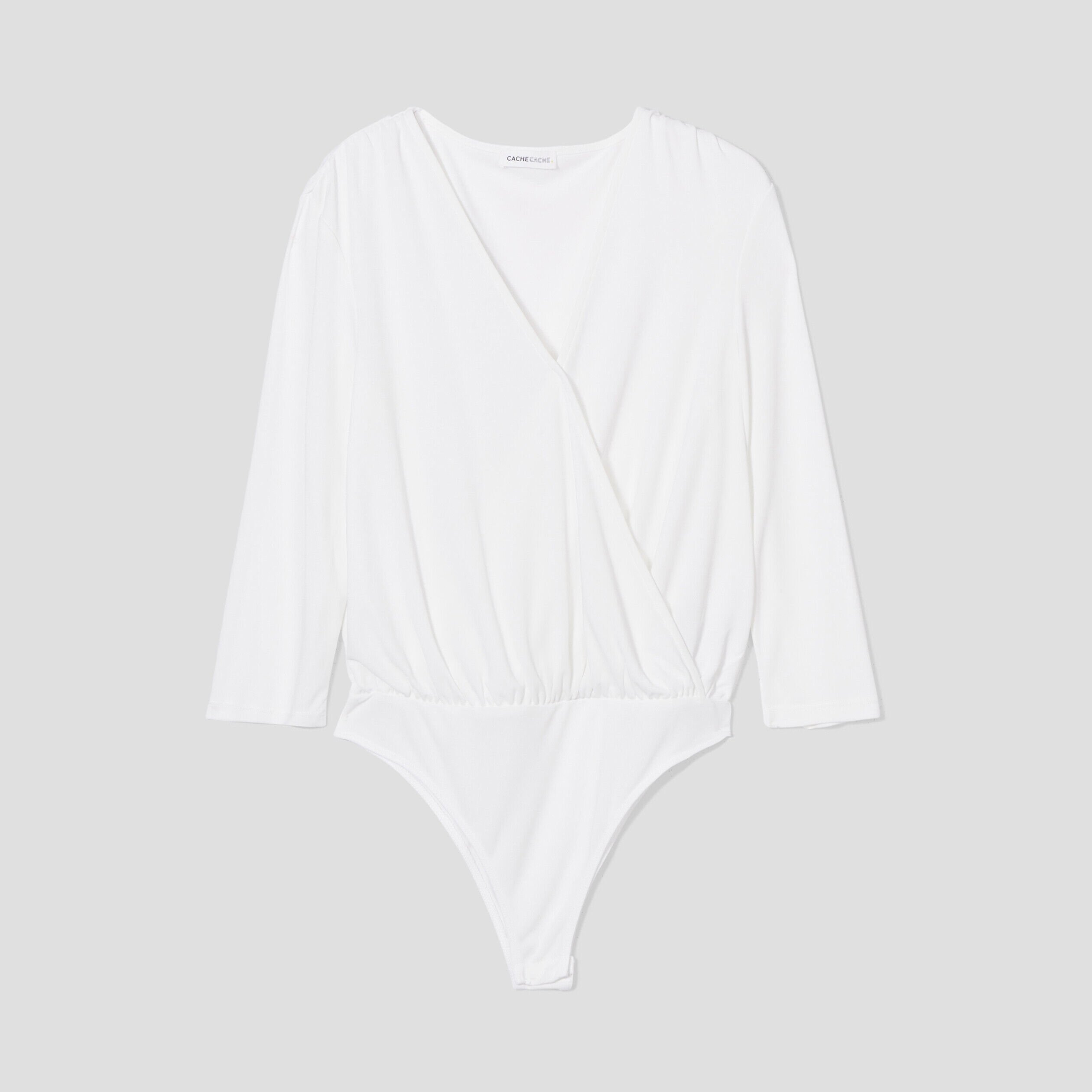 Body col cache-coeur ecru femme | Cache Cache