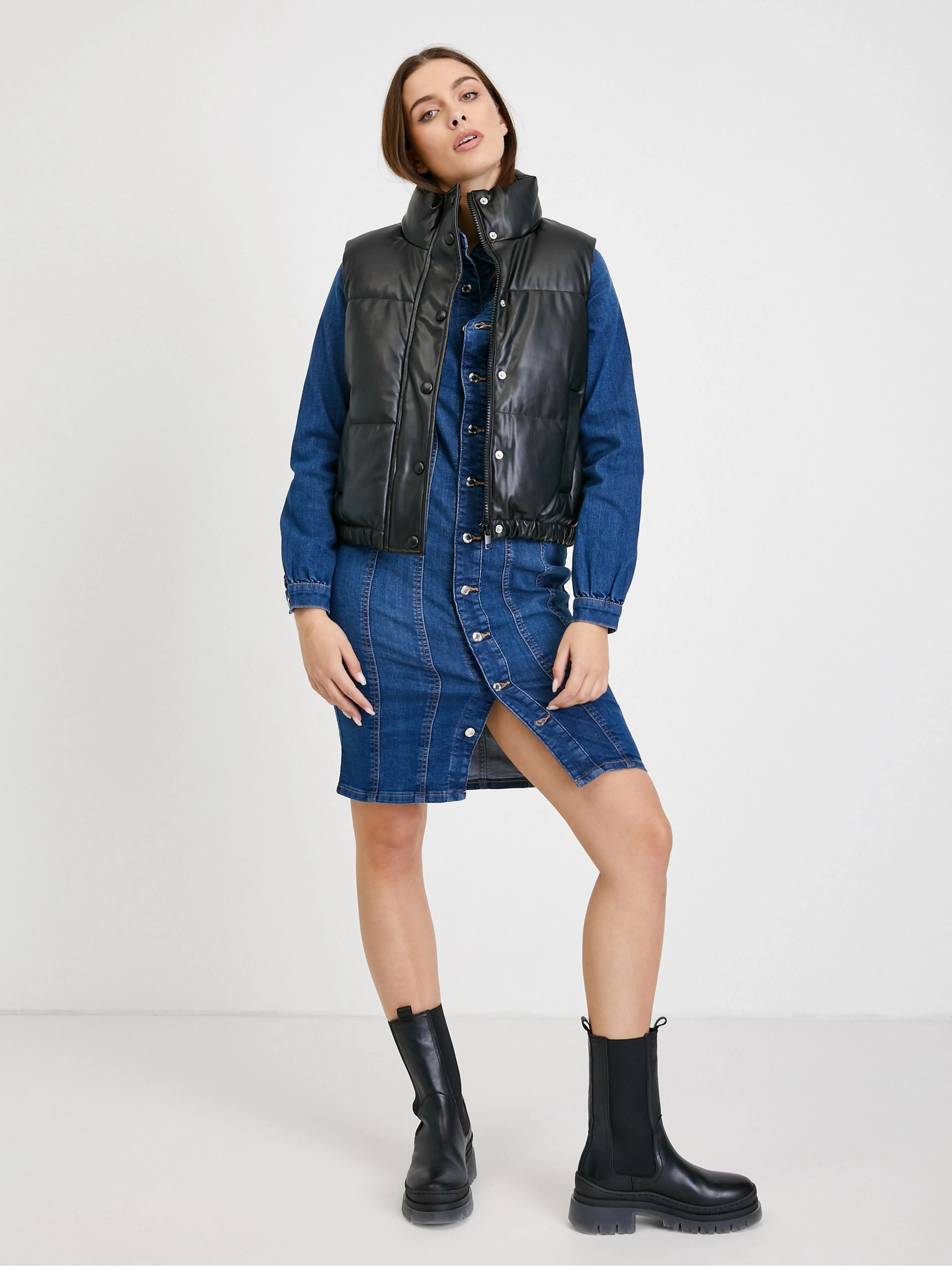 Blaues Hemdblusenkleid aus Denim ORSAY