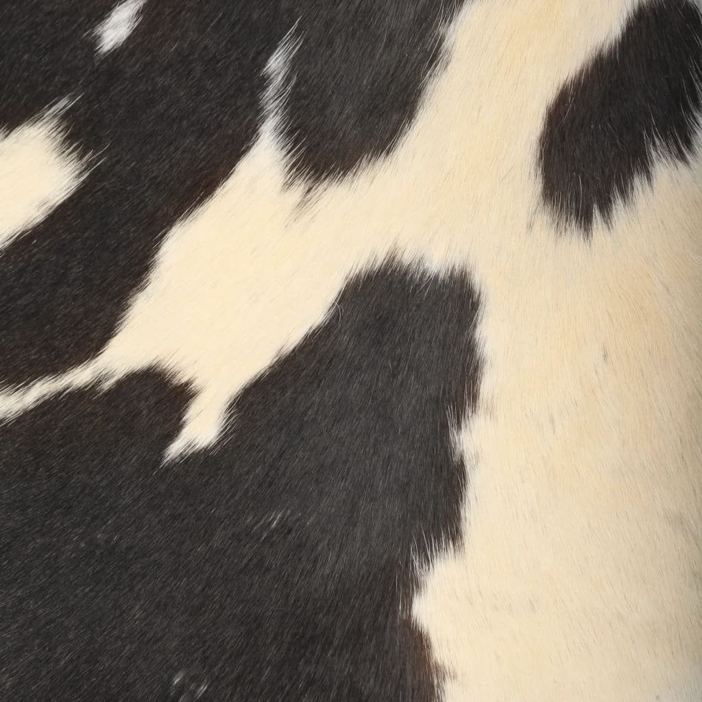 vidaXL Sessel Butterfly-Sessel Schwarz und Weiß Echtes Ziegenleder (1-St)