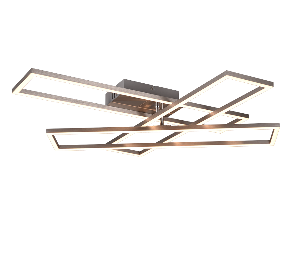 Reality Leuchten LED Deckenleuchte Corso Nickel