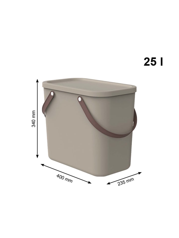 Rotho Albula Aufbewahrungsbox 25l mit Deckel in Cappuccino günstig kaufen onesize