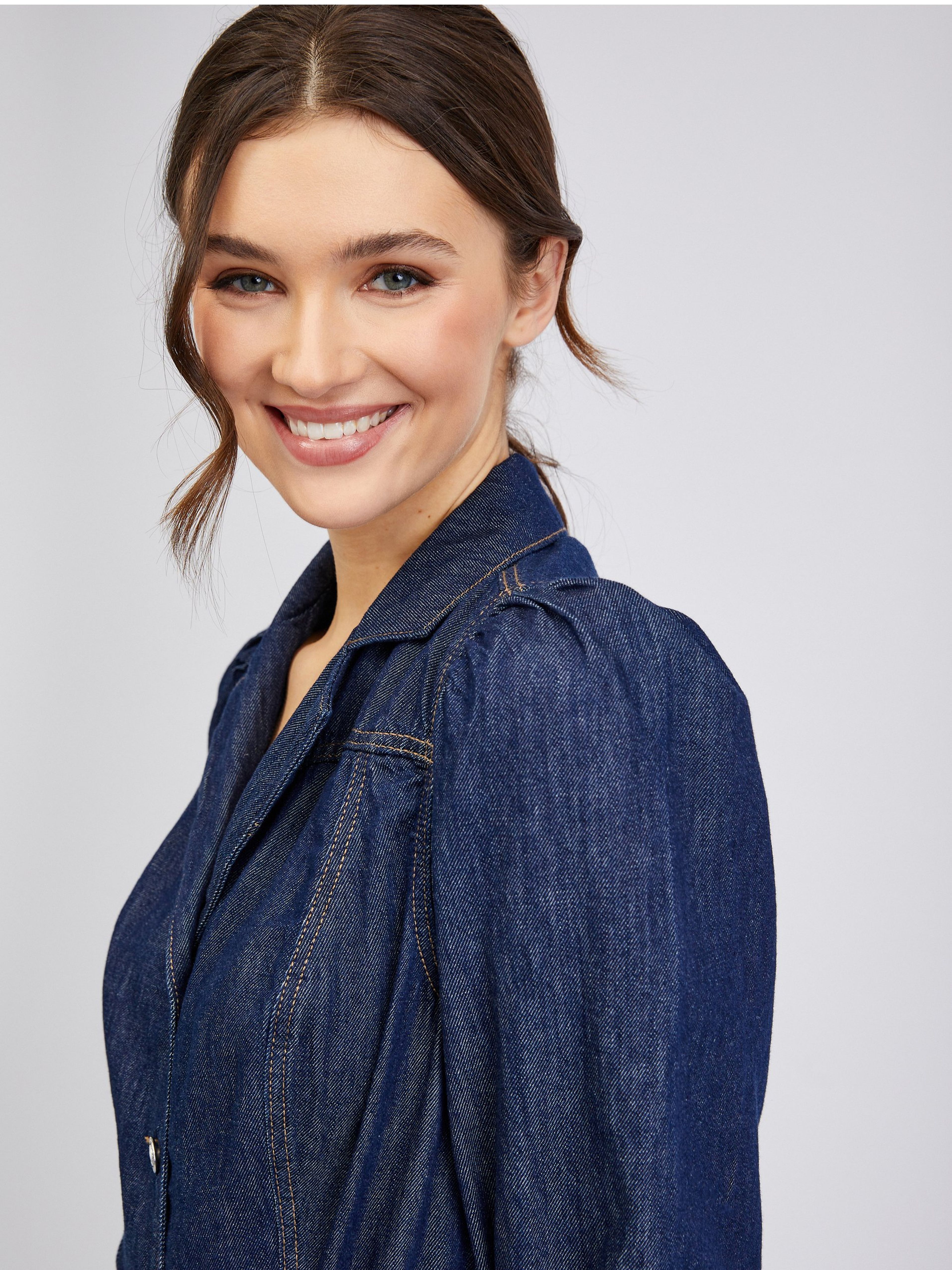 Dunkelblauer Damen-Jumpsuit aus Denim ORSAY