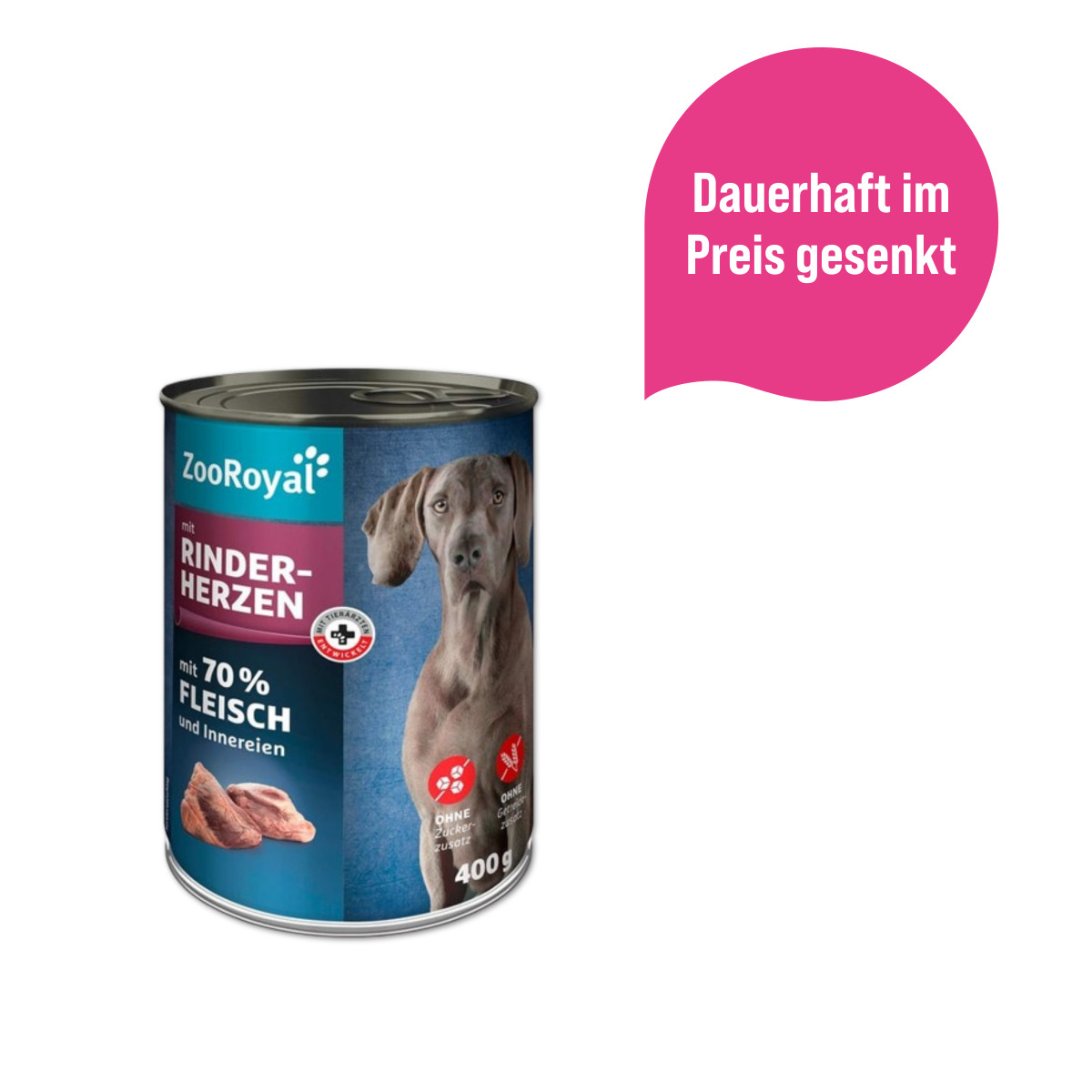 ZooRoyal Hunde-Nassfutter mit Rinderherzen kaufen
