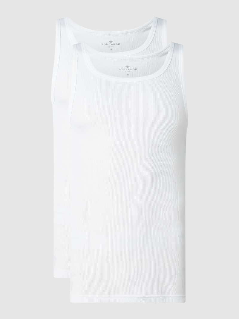 Tanktop aus Baumwolle im 2er-Pack in weiß