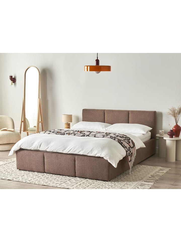 Beliani Doppelbett BOUSSE in Beige - (W) 151 x (H) 79 x (L) 219 cm günstig kaufen onesize